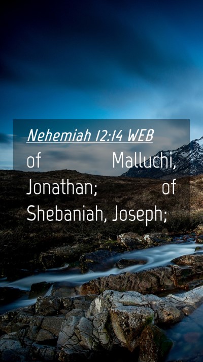 Picture 04 - Nehemiah 12:14 WEB Mobile Phone Wallpaper - of Malluchi, Jonathan; of Shebaniah, - Mobile Bible Verse Wallpaper