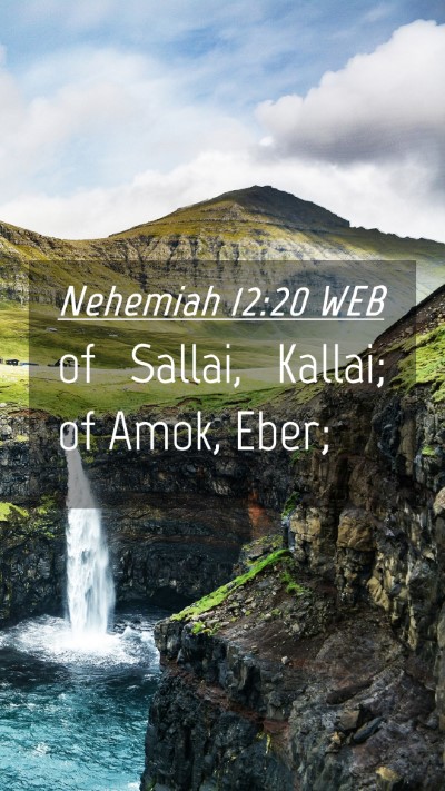 Picture 04 - Nehemiah 12:20 WEB Mobile Phone Wallpaper - of Sallai, Kallai; of Amok, - Mobile Bible Verse Wallpaper