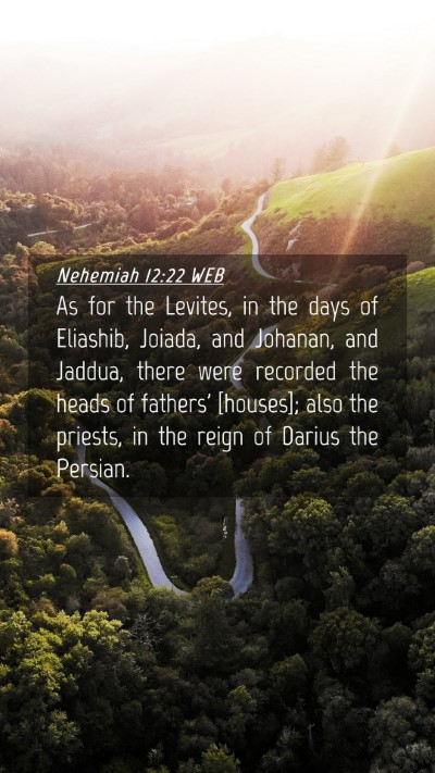 Picture 04 - Nehemiah 12:22 WEB Mobile Phone Wallpaper - As for the Levites, in the days of Eliashib, - Mobile Bible Verse Wallpaper