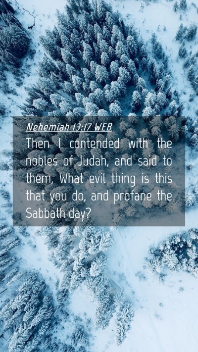 Picture 04 - Nehemiah 13:17 WEB Mobile Phone Wallpaper - Then I contended with the nobles of Judah, and - Mobile Bible Verse Wallpaper
