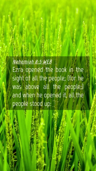 Picture 04 - Nehemiah 8:5 WEB Mobile Phone Wallpaper - Ezra opened the book in the sight of all the - Mobile Bible Verse Wallpaper
