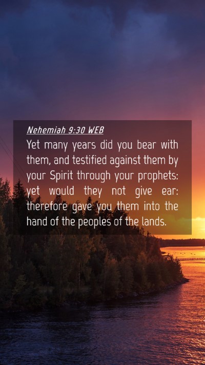 Picture 04 - Nehemiah 9:30 WEB Mobile Phone Wallpaper - Yet many years did you bear with them, and - Mobile Bible Verse Wallpaper