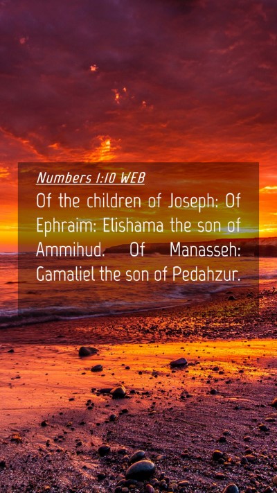 Picture 04 - Numbers 1:10 WEB Mobile Phone Wallpaper - Of the children of Joseph: Of Ephraim: Elishama - Mobile Bible Verse Wallpaper