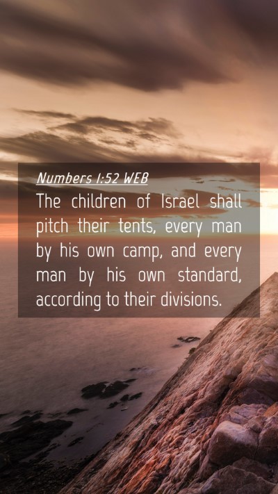 Picture 04 - Numbers 1:52 WEB Mobile Phone Wallpaper - The children of Israel shall pitch their tents, - Mobile Bible Verse Wallpaper