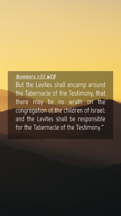 Picture 04 - Numbers 1:53 WEB Mobile Phone Wallpaper - But the Levites shall encamp around the - Mobile Bible Verse Wallpaper