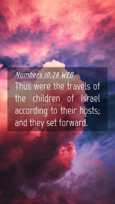 Picture 04 - Numbers 10:28 WEB Mobile Phone Wallpaper - Thus were the travels of the children of Israel - Mobile Bible Verse Wallpaper