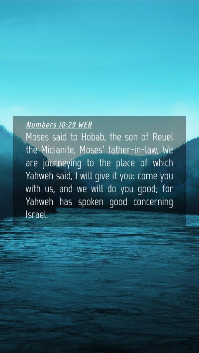 Picture 04 - Numbers 10:29 WEB Mobile Phone Wallpaper - Moses said to Hobab, the son of Reuel the - Mobile Bible Verse Wallpaper