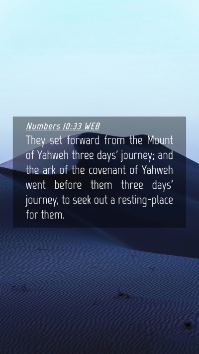 Picture 04 - Numbers 10:33 WEB Mobile Phone Wallpaper - They set forward from the Mount of Yahweh three - Mobile Bible Verse Wallpaper