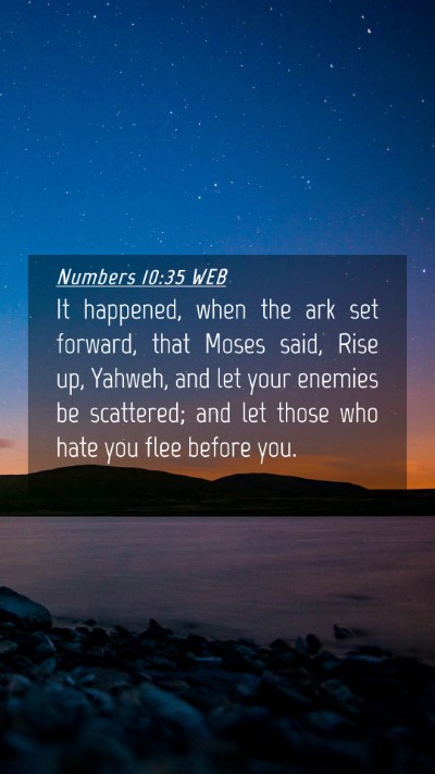 Picture 04 - Numbers 10:35 WEB Mobile Phone Wallpaper - It happened, when the ark set forward, that Moses - Mobile Bible Verse Wallpaper