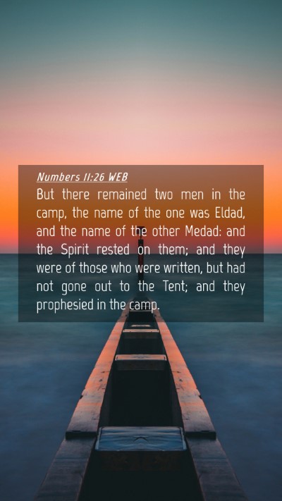Picture 04 - Numbers 11:26 WEB Mobile Phone Wallpaper - But there remained two men in the camp, the name - Mobile Bible Verse Wallpaper
