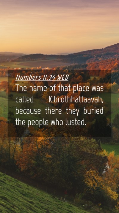Picture 04 - Numbers 11:34 WEB Mobile Phone Wallpaper - The name of that place was called - Mobile Bible Verse Wallpaper