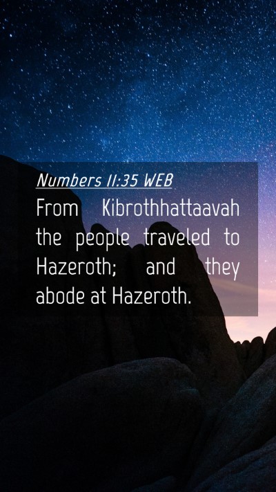 Picture 04 - Numbers 11:35 WEB Mobile Phone Wallpaper - From Kibrothhattaavah the people traveled to - Mobile Bible Verse Wallpaper