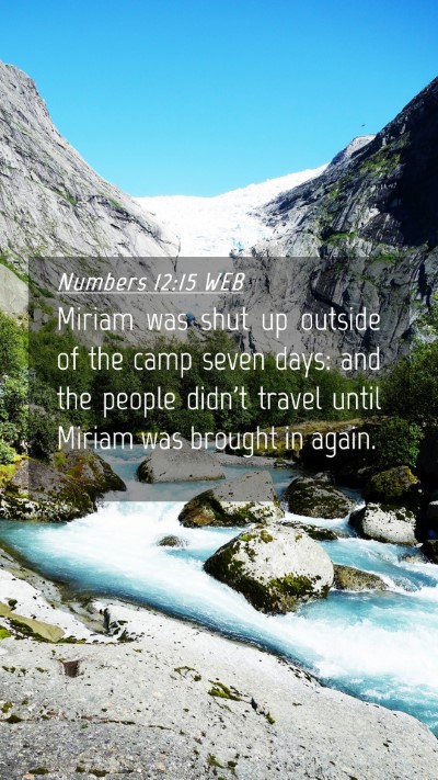 Picture 04 - Numbers 12:15 WEB Mobile Phone Wallpaper - Miriam was shut up outside of the camp seven - Mobile Bible Verse Wallpaper