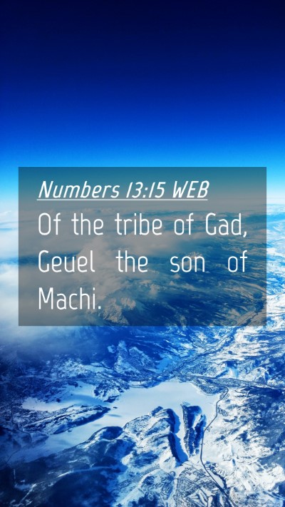 Picture 04 - Numbers 13:15 WEB Mobile Phone Wallpaper - Of the tribe of Gad, Geuel the son of - Mobile Bible Verse Wallpaper
