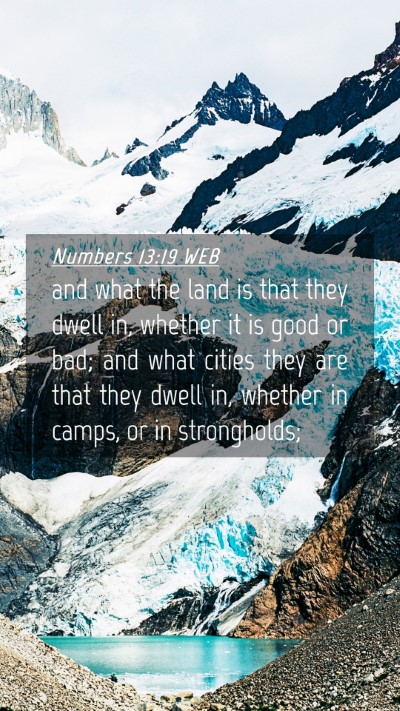 Picture 04 - Numbers 13:19 WEB Mobile Phone Wallpaper - and what the land is that they dwell in, whether - Mobile Bible Verse Wallpaper