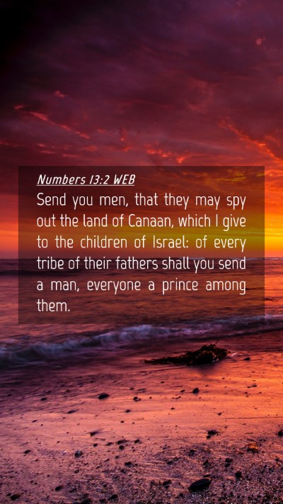 Picture 04 - Numbers 13:2 WEB Mobile Phone Wallpaper - Send you men, that they may spy out the land of - Mobile Bible Verse Wallpaper