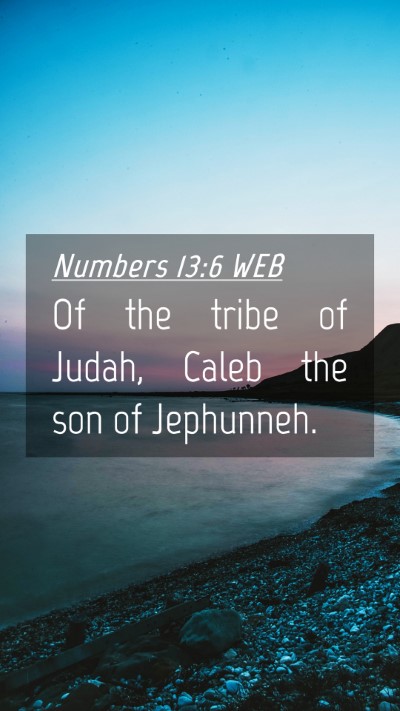 Picture 04 - Numbers 13:6 WEB Mobile Phone Wallpaper - Of the tribe of Judah, Caleb the son of - Mobile Bible Verse Wallpaper