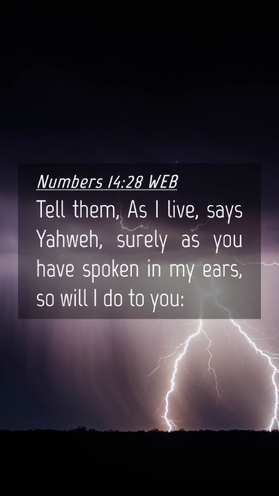 Picture 04 - Numbers 14:28 WEB Mobile Phone Wallpaper - Tell them, As I live, says Yahweh, surely as you - Mobile Bible Verse Wallpaper