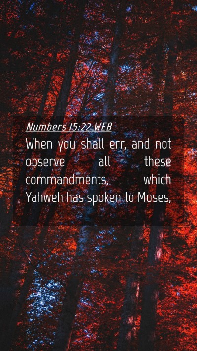 Picture 04 - Numbers 15:22 WEB Mobile Phone Wallpaper - When you shall err, and not observe all these - Mobile Bible Verse Wallpaper