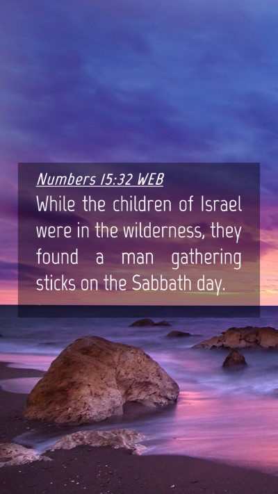Picture 04 - Numbers 15:32 WEB Mobile Phone Wallpaper - While the children of Israel were in the - Mobile Bible Verse Wallpaper