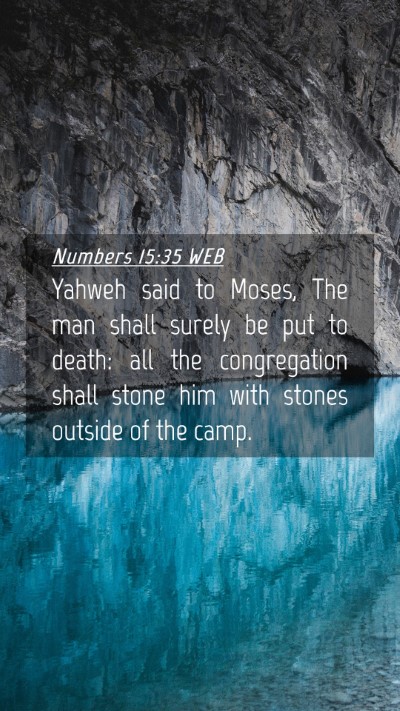 Picture 04 - Numbers 15:35 WEB Mobile Phone Wallpaper - Yahweh said to Moses, The man shall surely be put - Mobile Bible Verse Wallpaper