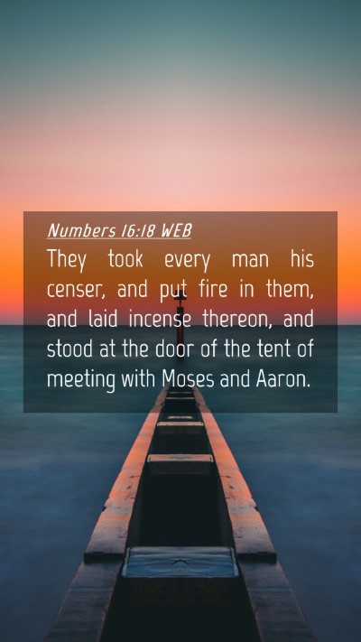 Picture 04 - Numbers 16:18 WEB Mobile Phone Wallpaper - They took every man his censer, and put fire in - Mobile Bible Verse Wallpaper