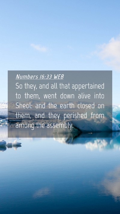 Picture 04 - Numbers 16:33 WEB Mobile Phone Wallpaper - So they, and all that appertained to them, went - Mobile Bible Verse Wallpaper