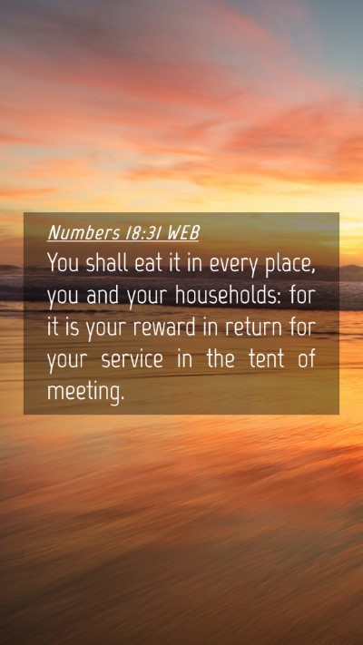 Picture 04 - Numbers 18:31 WEB Mobile Phone Wallpaper - You shall eat it in every place, you and your - Mobile Bible Verse Wallpaper