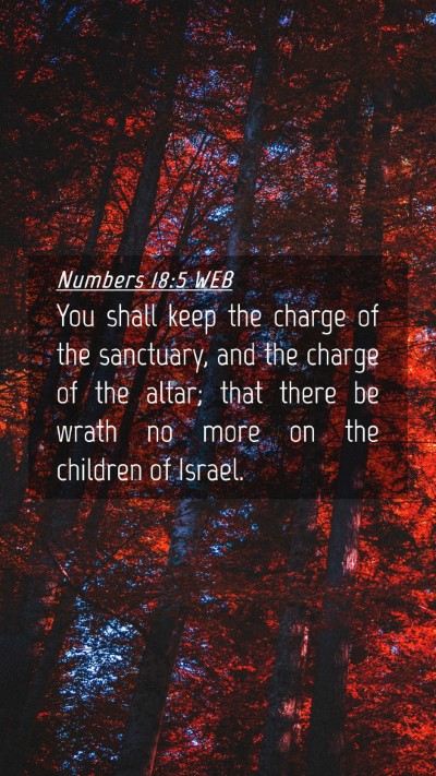 Picture 04 - Numbers 18:5 WEB Mobile Phone Wallpaper - You shall keep the charge of the sanctuary, and - Mobile Bible Verse Wallpaper
