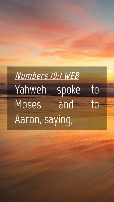 Picture 04 - Numbers 19:1 WEB Mobile Phone Wallpaper - Yahweh spoke to Moses and to Aaron, - Mobile Bible Verse Wallpaper