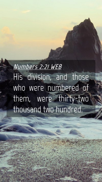 Picture 04 - Numbers 2:21 WEB Mobile Phone Wallpaper - His division, and those who were numbered of - Mobile Bible Verse Wallpaper