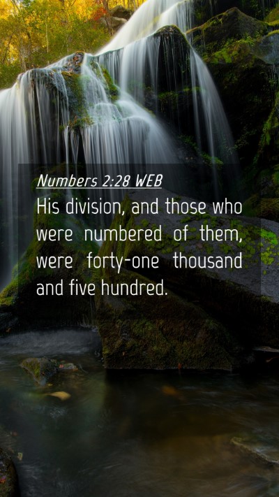 Picture 04 - Numbers 2:28 WEB Mobile Phone Wallpaper - His division, and those who were numbered of - Mobile Bible Verse Wallpaper