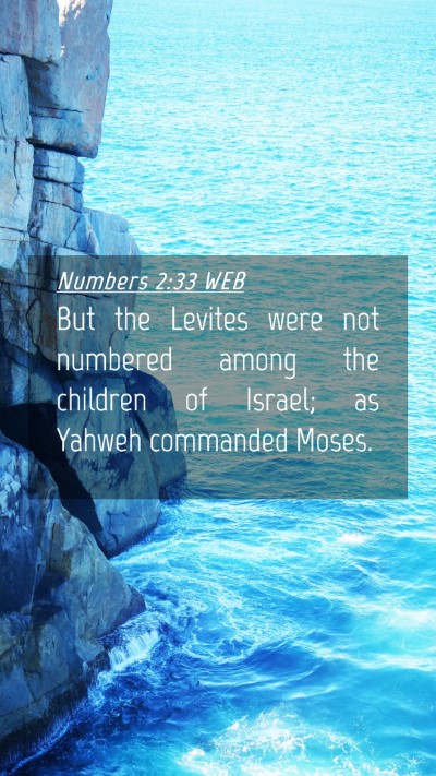 Picture 04 - Numbers 2:33 WEB Mobile Phone Wallpaper - But the Levites were not numbered among the - Mobile Bible Verse Wallpaper