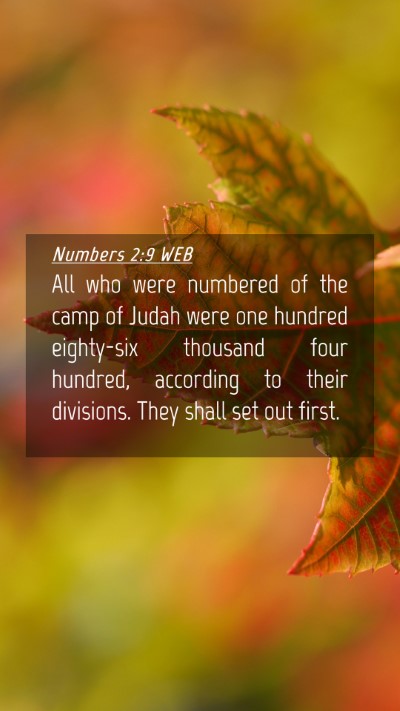 Picture 04 - Numbers 2:9 WEB Mobile Phone Wallpaper - All who were numbered of the camp of Judah were - Mobile Bible Verse Wallpaper