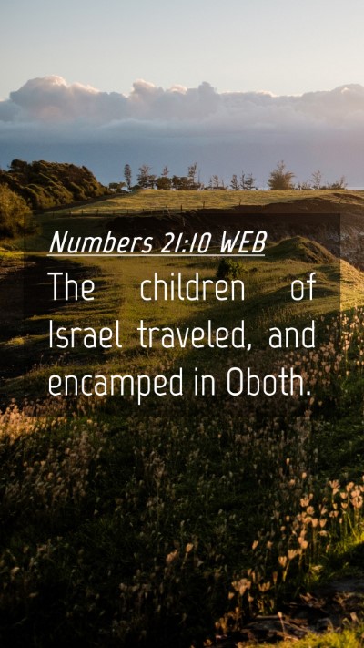 Picture 04 - Numbers 21:10 WEB Mobile Phone Wallpaper - The children of Israel traveled, and encamped in - Mobile Bible Verse Wallpaper