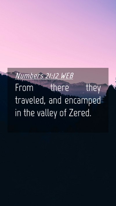 Picture 04 - Numbers 21:12 WEB Mobile Phone Wallpaper - From there they traveled, and encamped in the - Mobile Bible Verse Wallpaper