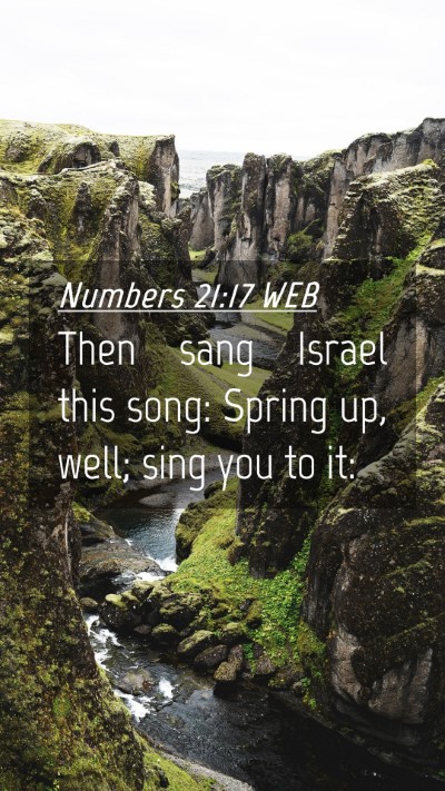 Picture 04 - Numbers 21:17 WEB Mobile Phone Wallpaper - Then sang Israel this song: Spring up, well; sing - Mobile Bible Verse Wallpaper