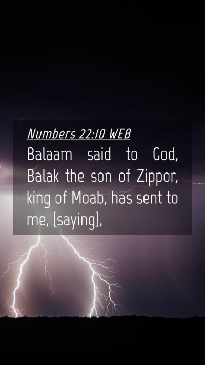 Picture 04 - Numbers 22:10 WEB Mobile Phone Wallpaper - Balaam said to God, Balak the son of Zippor, king - Mobile Bible Verse Wallpaper