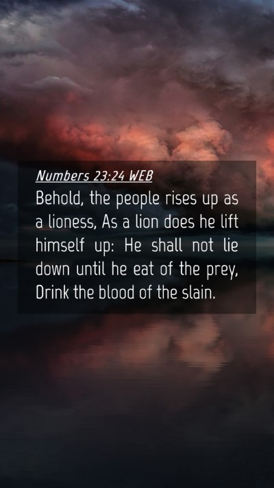 Picture 04 - Numbers 23:24 WEB Mobile Phone Wallpaper - Behold, the people rises up as a lioness, As a - Mobile Bible Verse Wallpaper