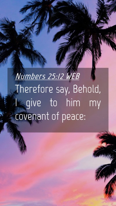 Picture 04 - Numbers 25:12 WEB Mobile Phone Wallpaper - Therefore say, Behold, I give to him my covenant - Mobile Bible Verse Wallpaper