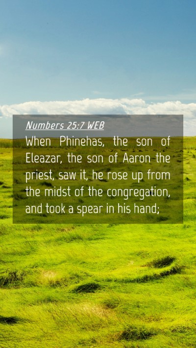 Picture 04 - Numbers 25:7 WEB Mobile Phone Wallpaper - When Phinehas, the son of Eleazar, the son of - Mobile Bible Verse Wallpaper