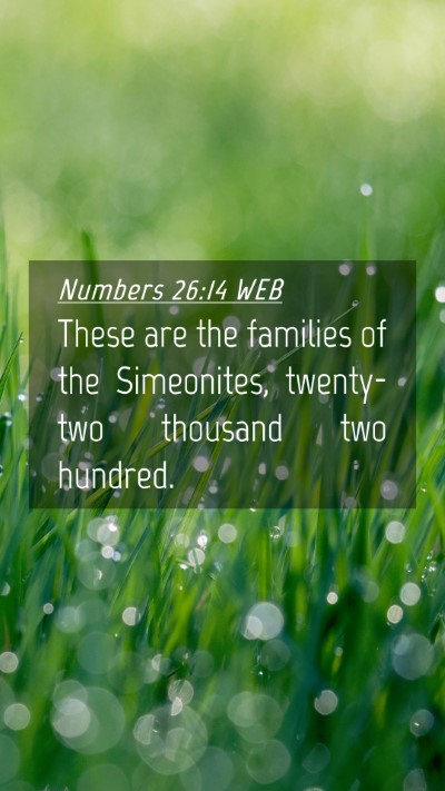 Picture 04 - Numbers 26:14 WEB Mobile Phone Wallpaper - These are the families of the Simeonites, - Mobile Bible Verse Wallpaper