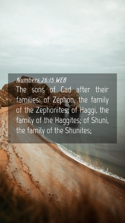 Picture 04 - Numbers 26:15 WEB Mobile Phone Wallpaper - The sons of Gad after their families: of Zephon, - Mobile Bible Verse Wallpaper