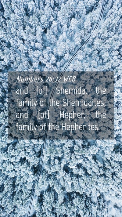 Picture 04 - Numbers 26:32 WEB Mobile Phone Wallpaper - and [of] Shemida, the family of the Shemidaites; - Mobile Bible Verse Wallpaper