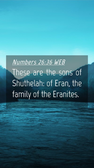 Picture 04 - Numbers 26:36 WEB Mobile Phone Wallpaper - These are the sons of Shuthelah: of Eran, the - Mobile Bible Verse Wallpaper
