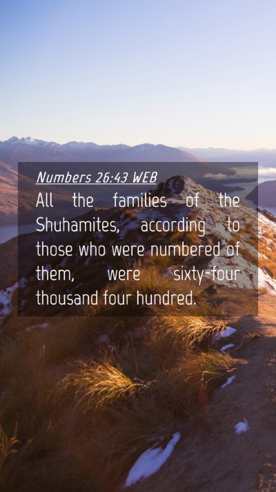 Picture 04 - Numbers 26:43 WEB Mobile Phone Wallpaper - All the families of the Shuhamites, according to - Mobile Bible Verse Wallpaper