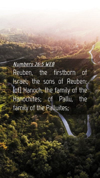 Picture 04 - Numbers 26:5 WEB Mobile Phone Wallpaper - Reuben, the firstborn of Israel; the sons of - Mobile Bible Verse Wallpaper