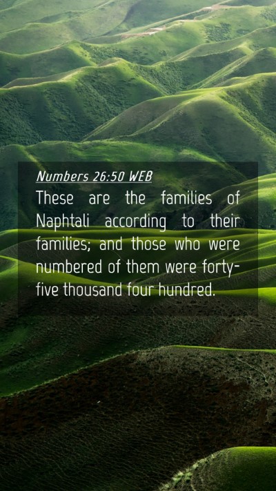 Picture 04 - Numbers 26:50 WEB Mobile Phone Wallpaper - These are the families of Naphtali according to - Mobile Bible Verse Wallpaper