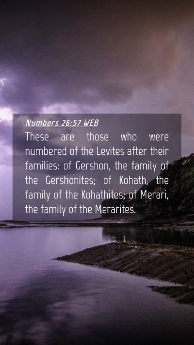 Picture 04 - Numbers 26:57 WEB Mobile Phone Wallpaper - These are those who were numbered of the Levites - Mobile Bible Verse Wallpaper