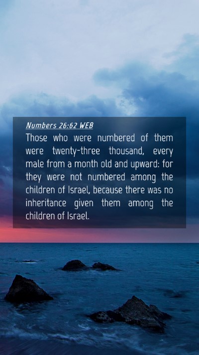 Picture 04 - Numbers 26:62 WEB Mobile Phone Wallpaper - Those who were numbered of them were twenty-three - Mobile Bible Verse Wallpaper